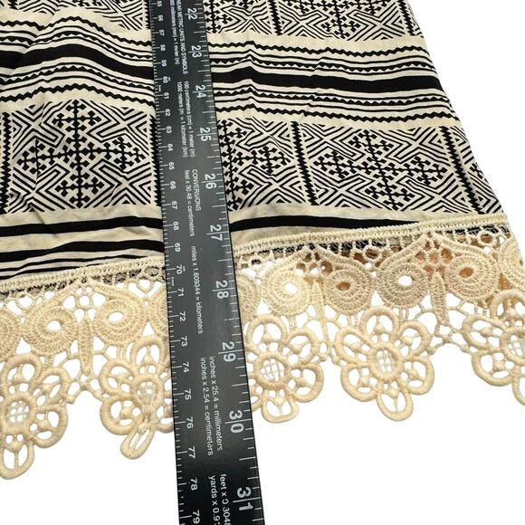 SOLITAIRE Women's‎ 3X Striped Tunic Top Shirt Lace Trim 3/4 Sleeve V Neck Boho - Picture 10 of 10